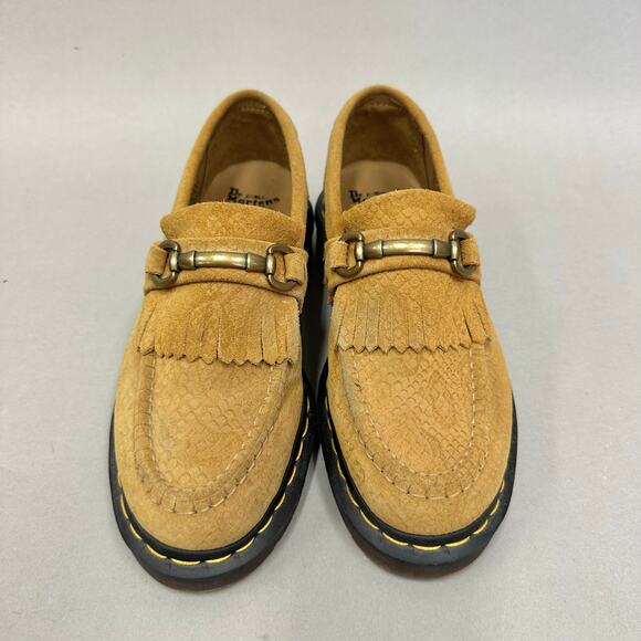 Dr Martens Adrian Snaffle Repello Suede Python Kiltie Loafers Autumn Spice W8 M7 - Picture 14 of 16